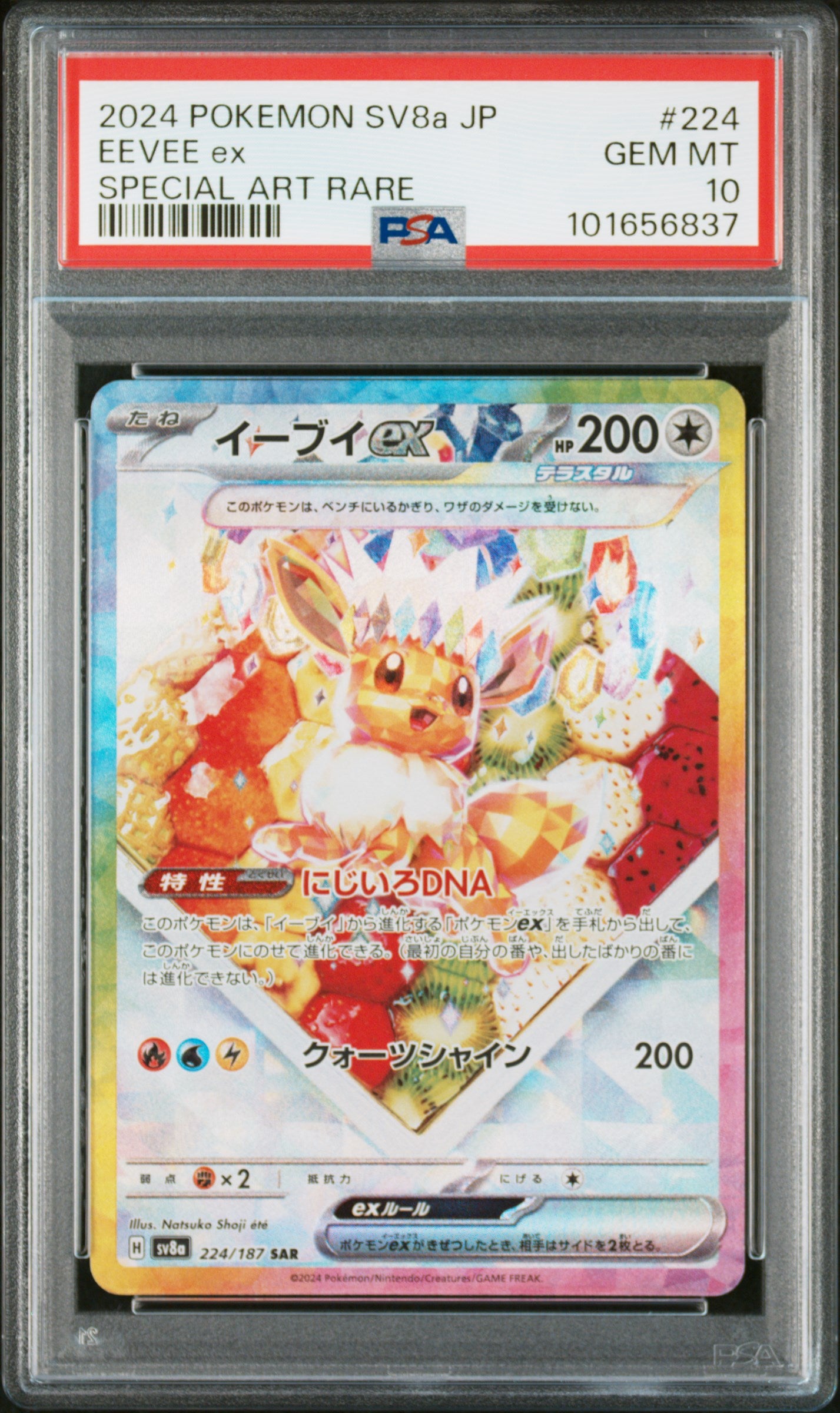 PSA 10 Eevee ex SAR - 2024 Terastal Festival Pacific TCG Store PSA 10 Eevee ex SAR - 2024 Terastal Festival Pacific TCG Store
