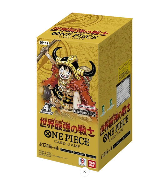 PRE ORDER -One Piece Card Game - OP-17 The Worlds Strongest Warriors Booster Box - Japanese